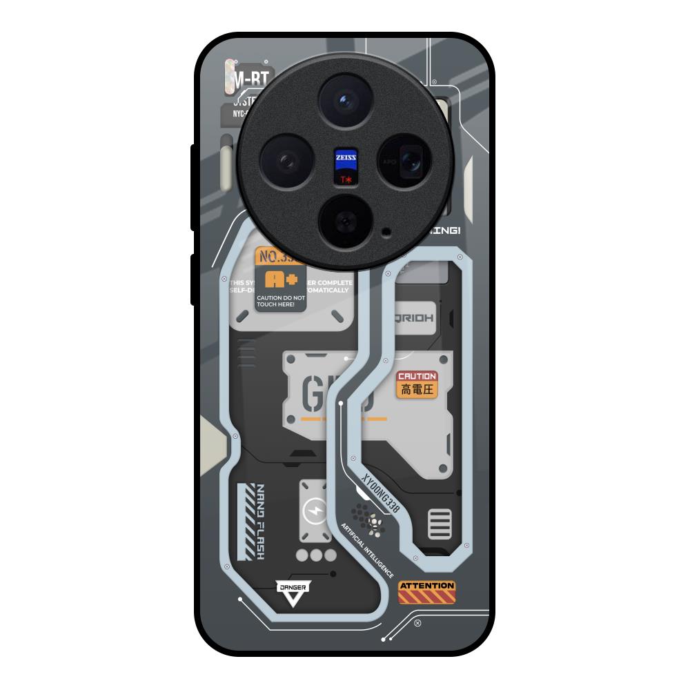 Retro Futuristic Vivo X300 5G Glass Back Cover Online