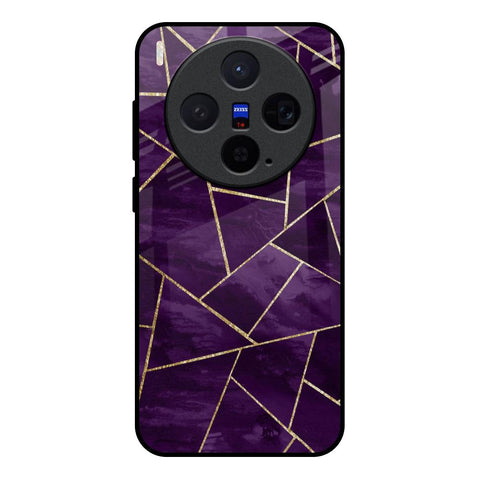 Geometric Purple Vivo X300 5G Glass Back Cover Online