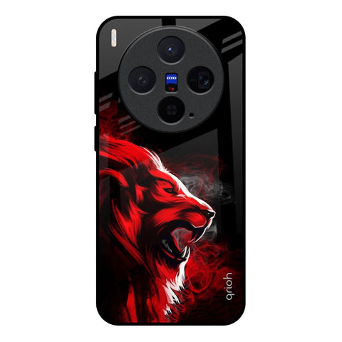 Red Angry Lion Vivo X300 5G Glass Back Cover Online