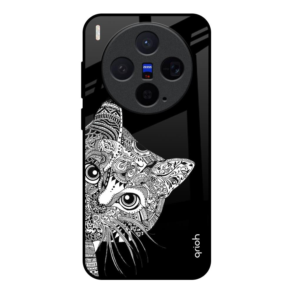 Kitten Mandala Vivo X300 5G Glass Back Cover Online