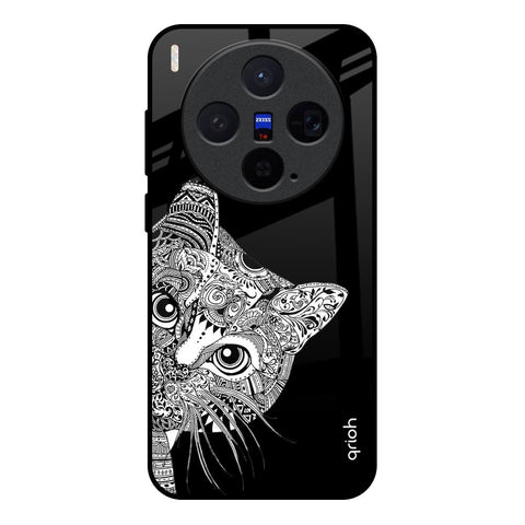 Kitten Mandala Vivo X300 5G Glass Back Cover Online