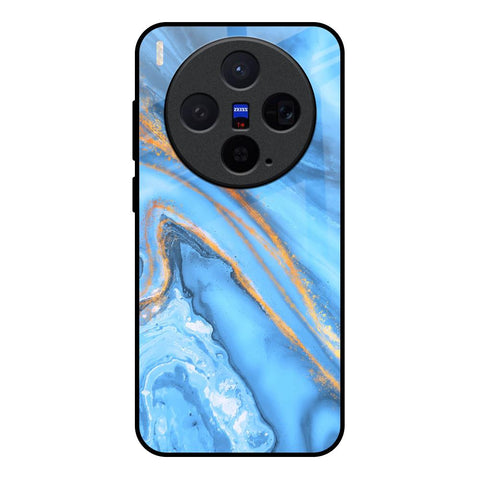 Vibrant Blue Marble Vivo X300 5G Glass Back Cover Online