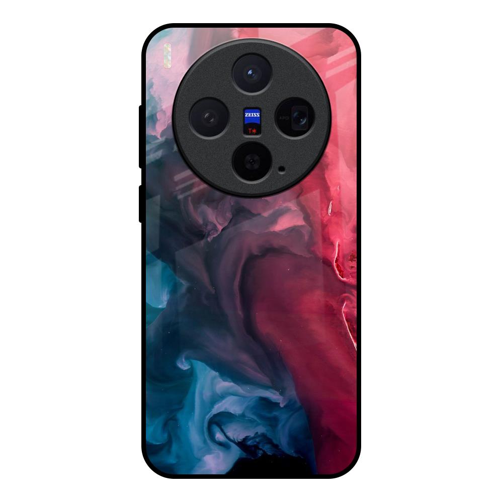 Blue & Red Smoke Vivo X300 5G Glass Back Cover Online