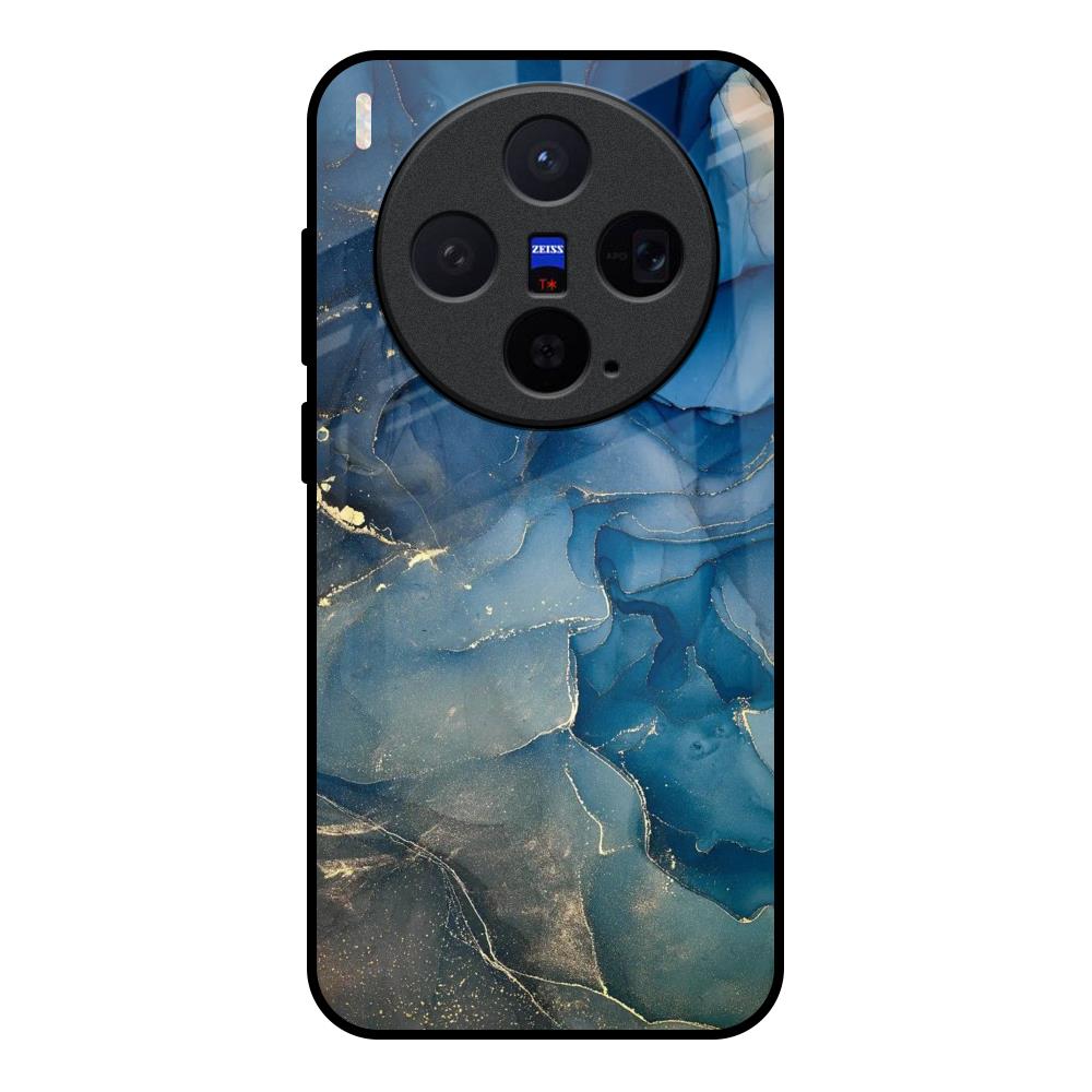 Blue Cool Marble Vivo X300 5G Glass Back Cover Online