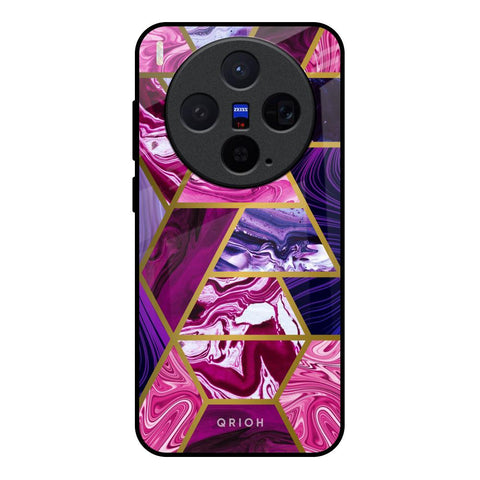 Electroplated Geometric Marble Vivo X300 5G Glass Back Cover Online