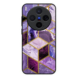 Purple Rhombus Marble Vivo X300 5G Glass Back Cover Online