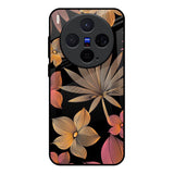 Lines Pattern Flowers Vivo X300 5G Glass Back Cover Online