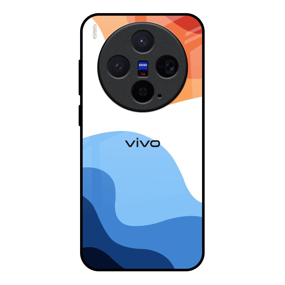 Wavy Color Pattern Vivo X300 5G Glass Back Cover Online