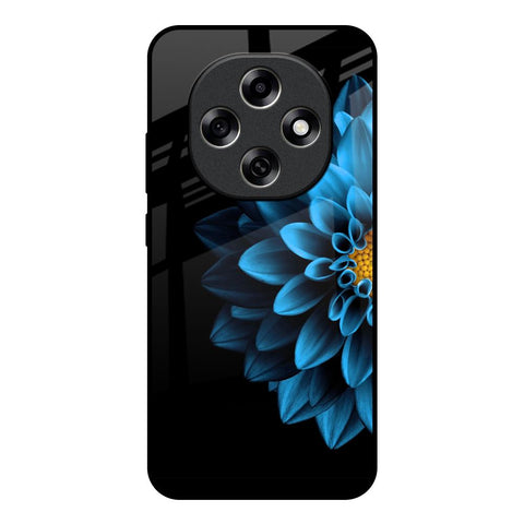 Half Blue Flower Oppo F31 Pro 5G Glass Back Cover Online