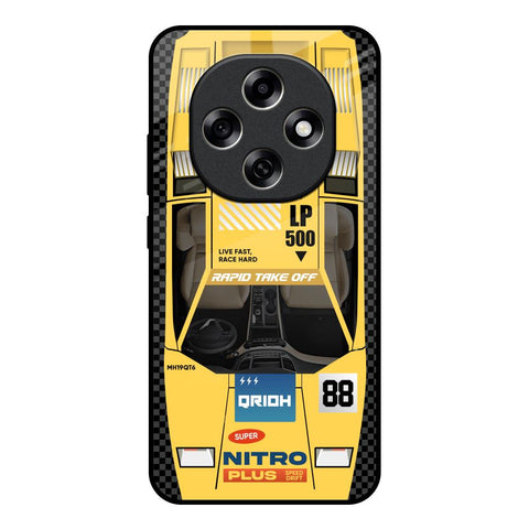 Yellow Racing Car Oppo F31 Pro 5G Glass Back Cover Online