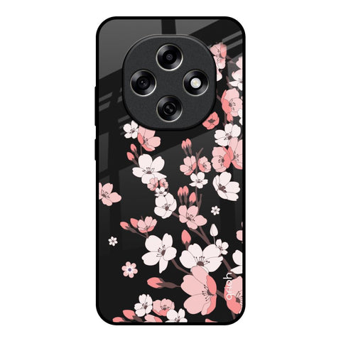 Black Cherry Blossom Oppo F31 Pro 5G Glass Back Cover Online