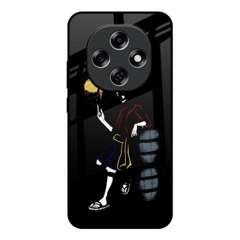 Luffy Line Art Oppo F31 Pro 5G Glass Back Cover Online
