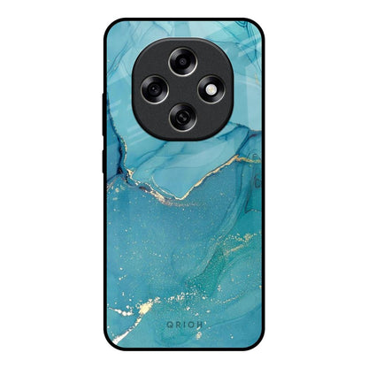 Blue Golden Glitter Oppo F31 Pro 5G Glass Back Cover Online
