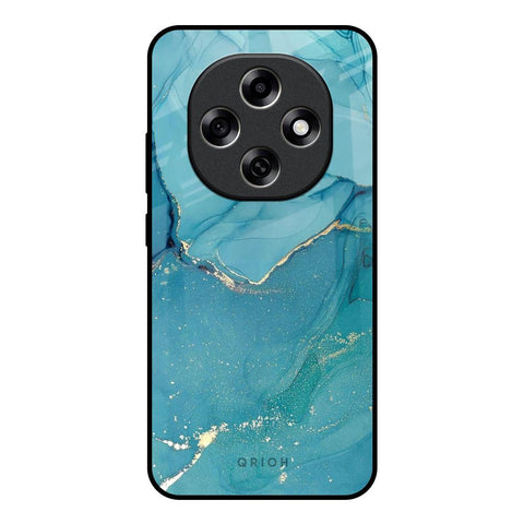 Blue Golden Glitter Oppo F31 Pro 5G Glass Back Cover Online