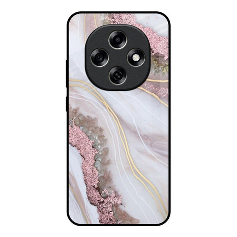 Pink & Gold Gllitter Marble Oppo F31 Pro 5G Glass Back Cover Online