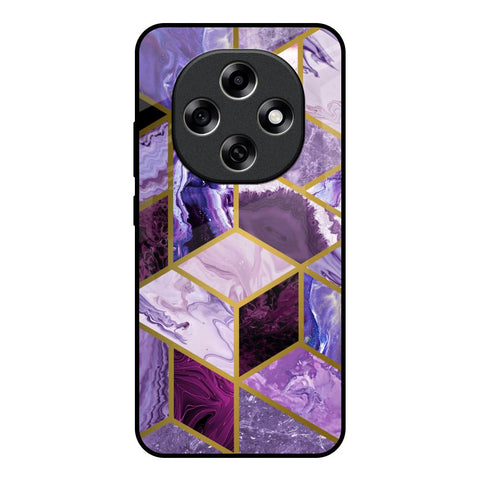 Purple Rhombus Marble Oppo F31 Pro 5G Glass Back Cover Online