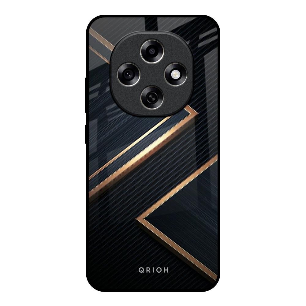 Sleek Golden & Navy Oppo F31 Pro 5G Glass Back Cover Online