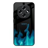 Teal Flames Oppo F31 Pro 5G Glass Back Cover Online