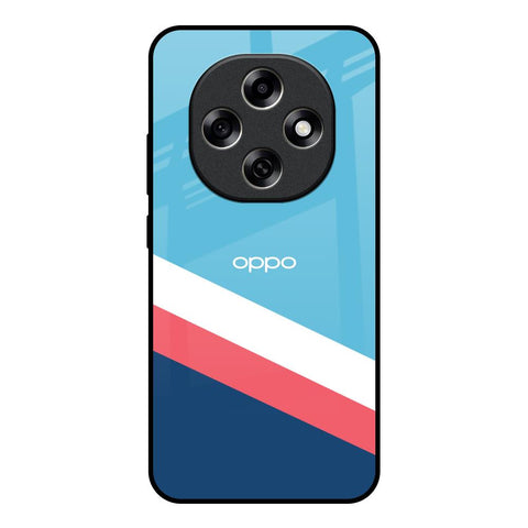 Pink & White Stripes Oppo F31 Pro 5G Glass Back Cover Online
