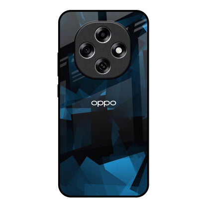 Polygonal Blue Box Oppo F31 Pro 5G Glass Back Cover Online