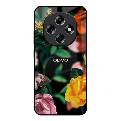 Flowers & Butterfly Oppo F31 Pro 5G Glass Back Cover Online