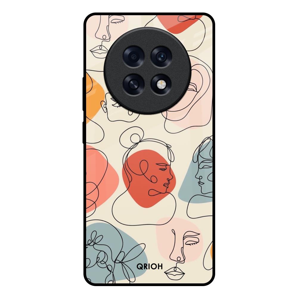 Abstract Faces Oppo F31 Pro Plus 5G Glass Back Cover Online
