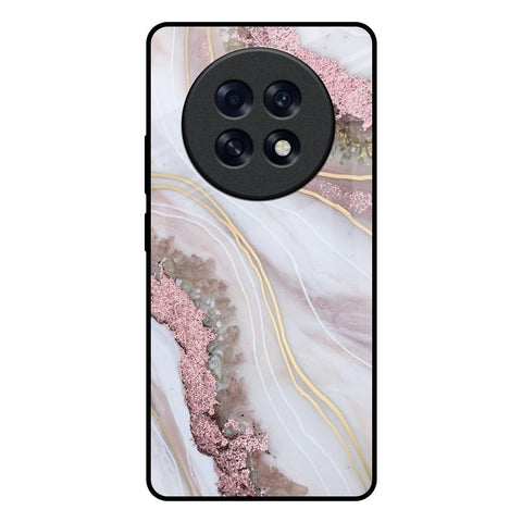 Pink & Gold Gllitter Marble Oppo F31 Pro Plus 5G Glass Back Cover Online