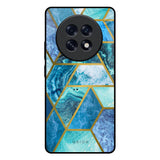 Turquoise Geometrical Marble Oppo F31 Pro Plus 5G Glass Back Cover Online
