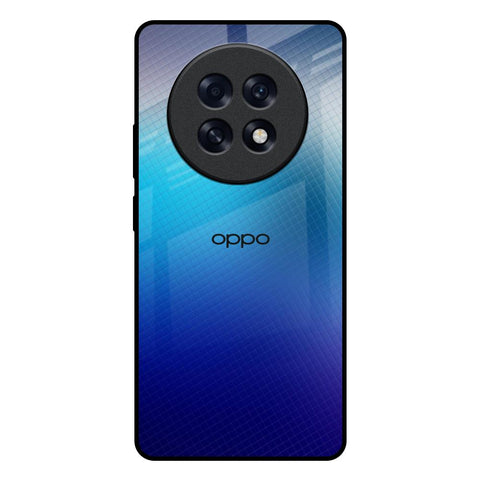 Blue Rhombus Pattern Oppo F31 Pro Plus 5G Glass Back Cover Online