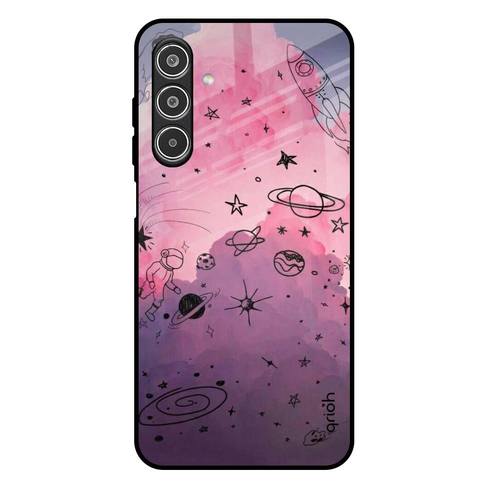 Space Doodles Samsung Galaxy M17 5G Glass Back Cover Online