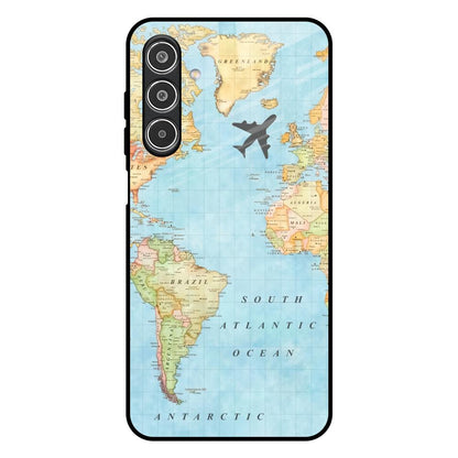 Travel Map Samsung Galaxy M17 5G Glass Back Cover Online