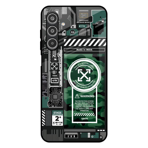 Green Camo Circuit Samsung Galaxy M17 5G Glass Back Cover Online