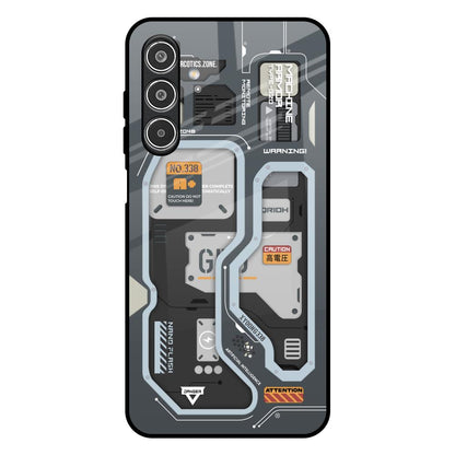 Retro Futuristic Samsung Galaxy M17 5G Glass Back Cover Online