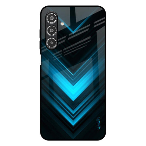 Vertical Blue Arrow Samsung Galaxy M17 5G Glass Back Cover Online