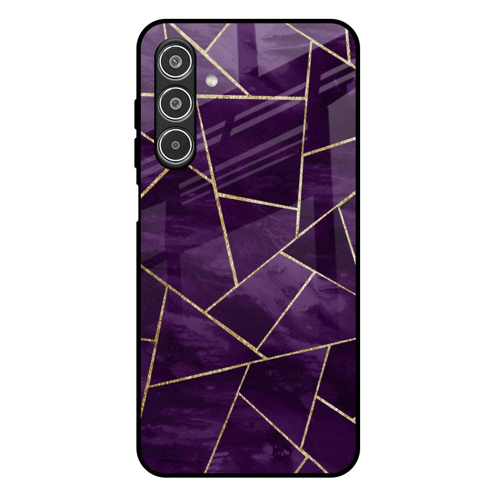 Geometric Purple Samsung Galaxy M17 5G Glass Back Cover Online