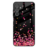 Heart Rain Fall Samsung Galaxy M17 5G Glass Back Cover Online