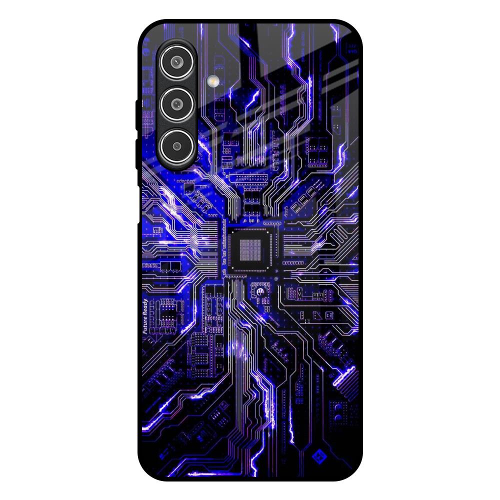 Techno Color Pattern Samsung Galaxy M17 5G Glass Back Cover Online