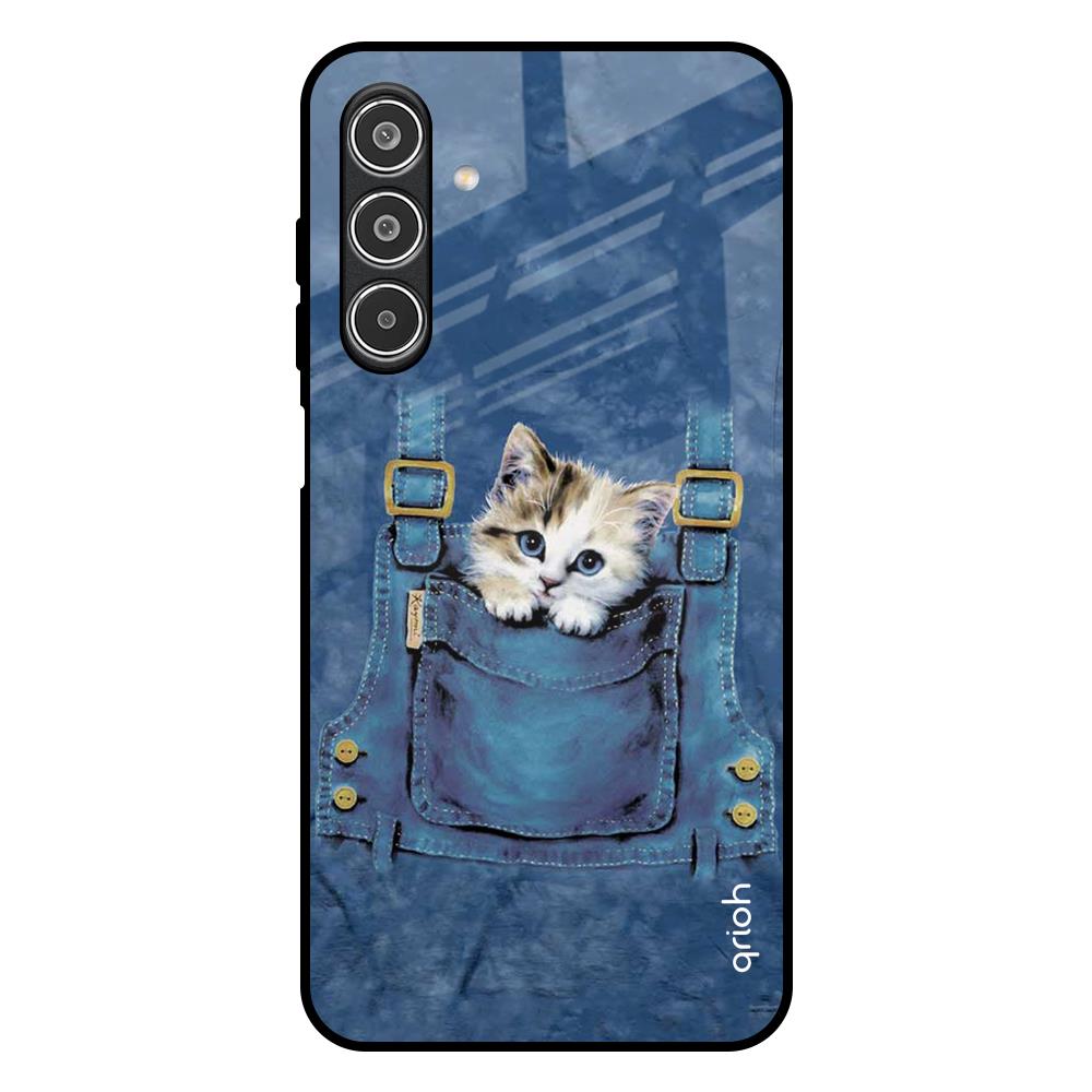 Kitty In Pocket Samsung Galaxy M17 5G Glass Back Cover Online