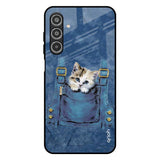 Kitty In Pocket Samsung Galaxy M17 5G Glass Back Cover Online