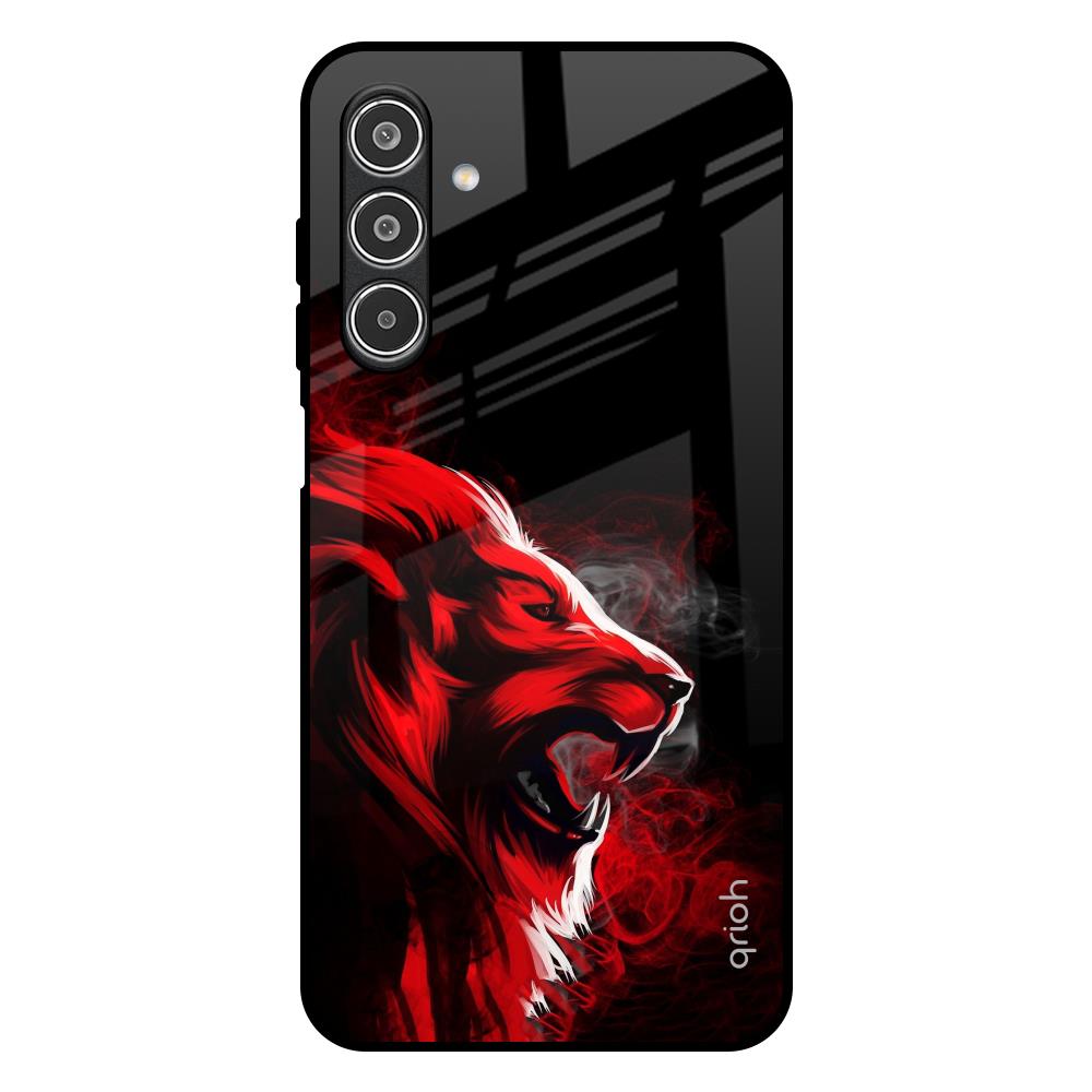 Red Angry Lion Samsung Galaxy M17 5G Glass Back Cover Online