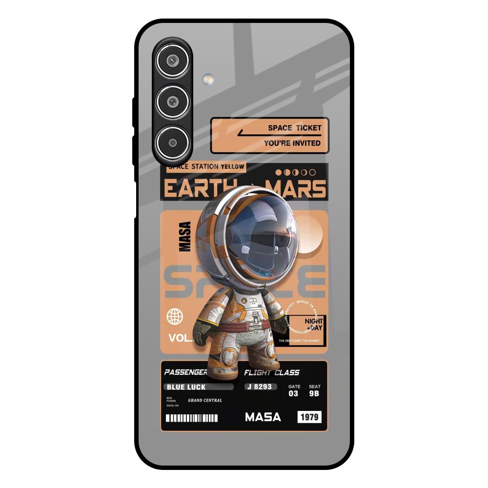 Space Ticket Samsung Galaxy M17 5G Glass Back Cover Online