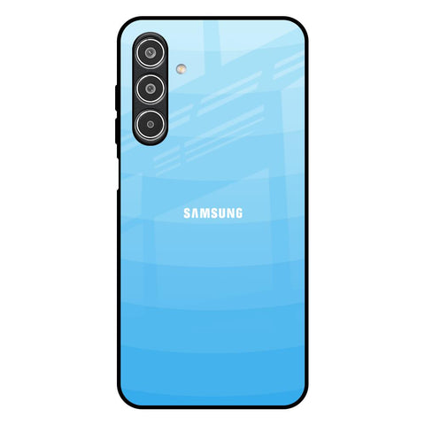 Wavy Blue Pattern Samsung Galaxy M17 5G Glass Back Cover Online