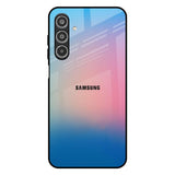 Blue & Pink Ombre Samsung Galaxy M17 5G Glass Back Cover Online