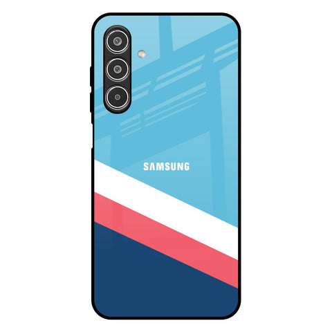 Pink & White Stripes Samsung Galaxy M17 5G Glass Back Cover Online