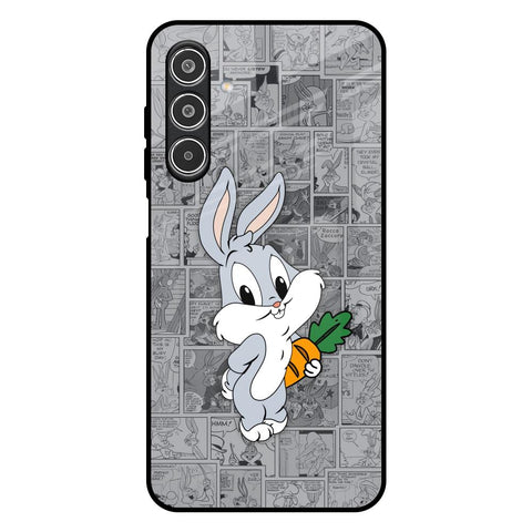 Cute Baby Bunny Samsung Galaxy F17 5G Glass Back Cover Online