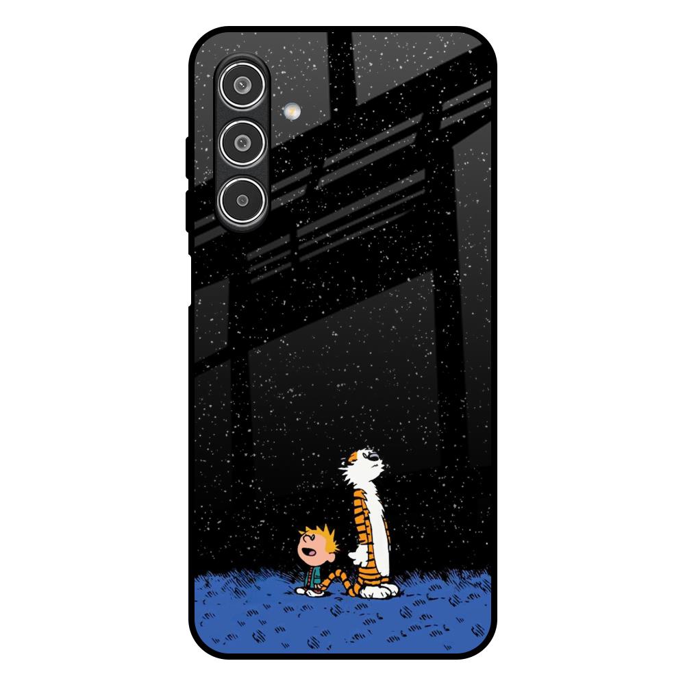 Night Sky Star Samsung Galaxy F17 5G Glass Back Cover Online
