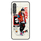 Bape Luffy Samsung Galaxy F17 5G Glass Back Cover Online
