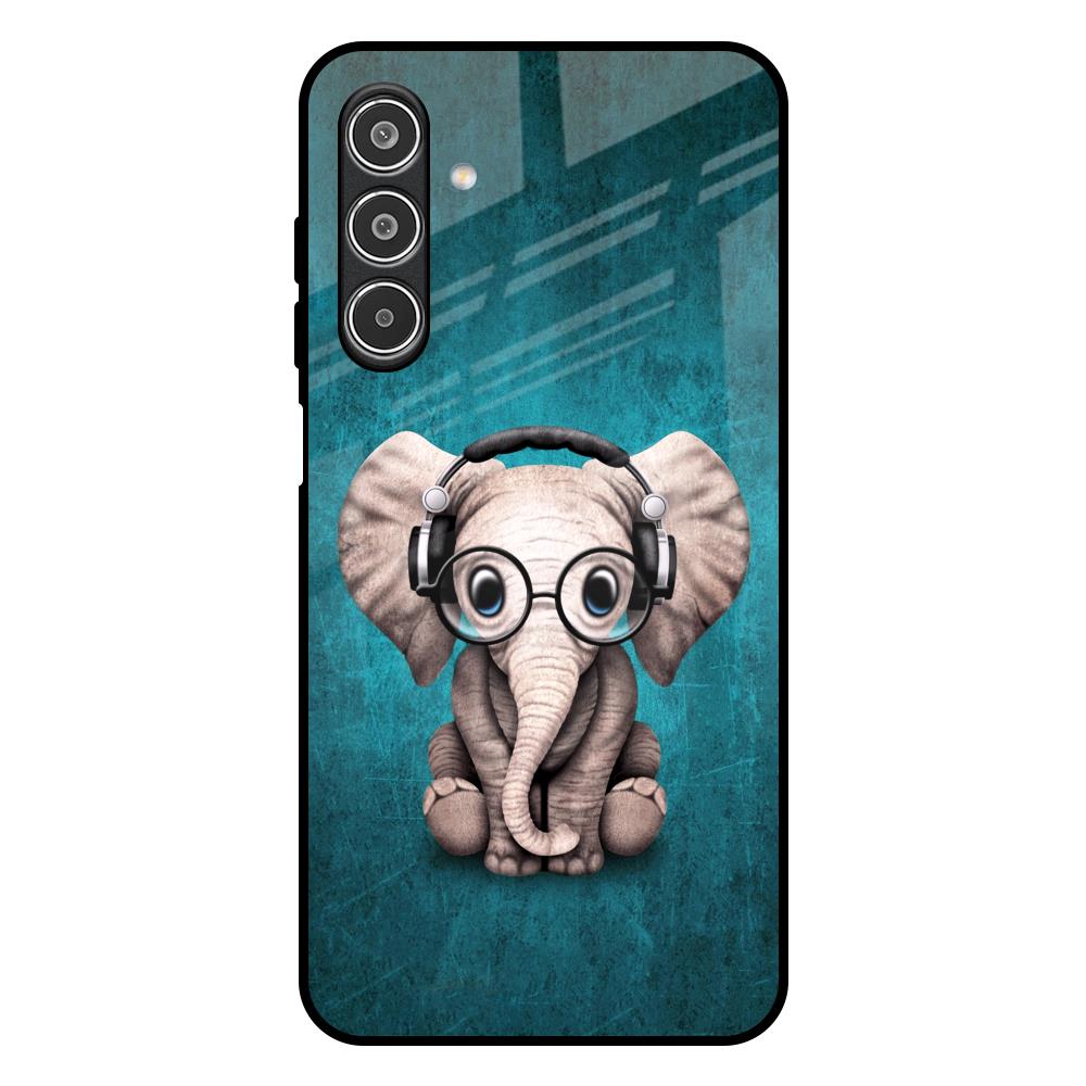 Adorable Baby Elephant Samsung Galaxy F17 5G Glass Back Cover Online