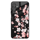 Black Cherry Blossom Samsung Galaxy F17 5G Glass Back Cover Online