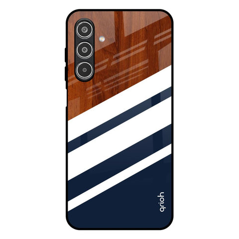 Bold Stripes Samsung Galaxy F17 5G Glass Back Cover Online